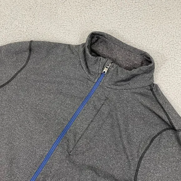 Lululemon Prepost Jacket Men L Gray Mock Neck Athlesuire Full Zip - Picture 2 of 12